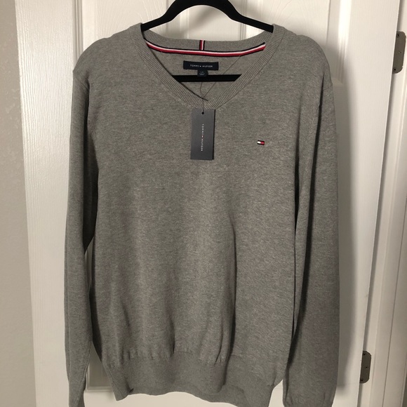 Mens Size Large Grey Tommy Hilfiger Sweater - Picture 1 of 4